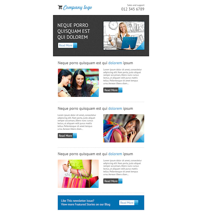 Design Editable Responsive Mailchimp Template By Minahmmas