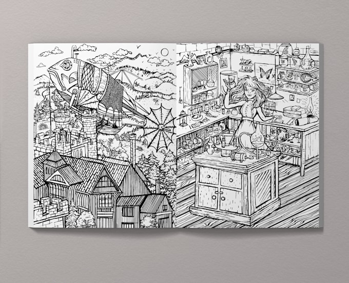 drawing a creative coloring book