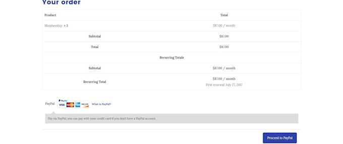 create an amazing subscription membership site payment and shipping solution