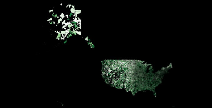 create a USA Post Code Heat Map of your data