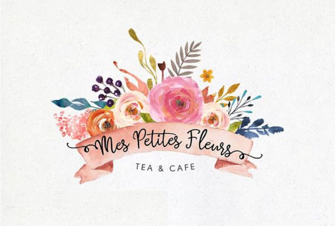 design professional watercolor hand made logo for you