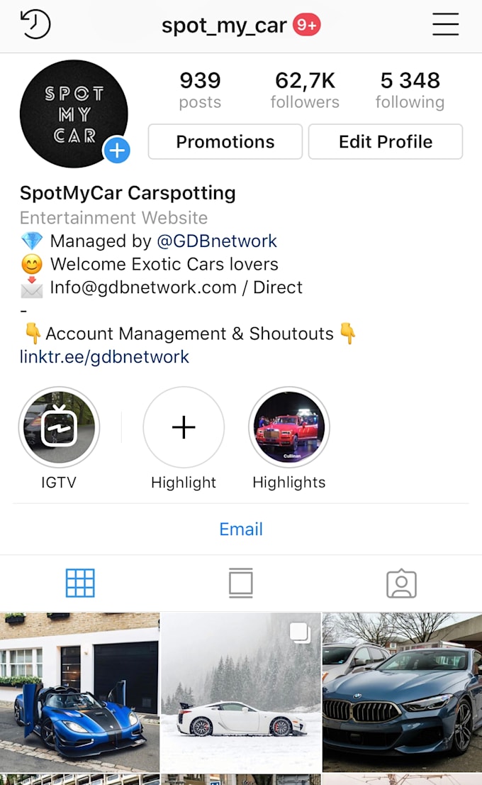 Do a shoutout on 415k audience car instagram accounts by Rrrichard Fiverr