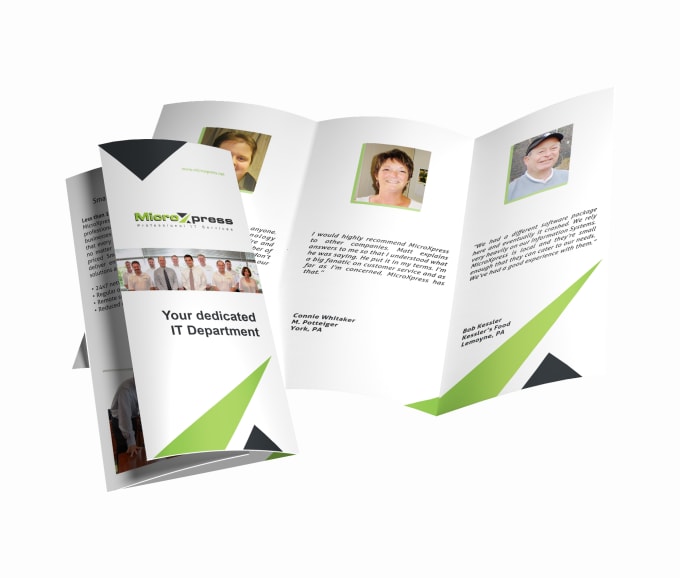 design a clean, creative flyer, trifold brochure