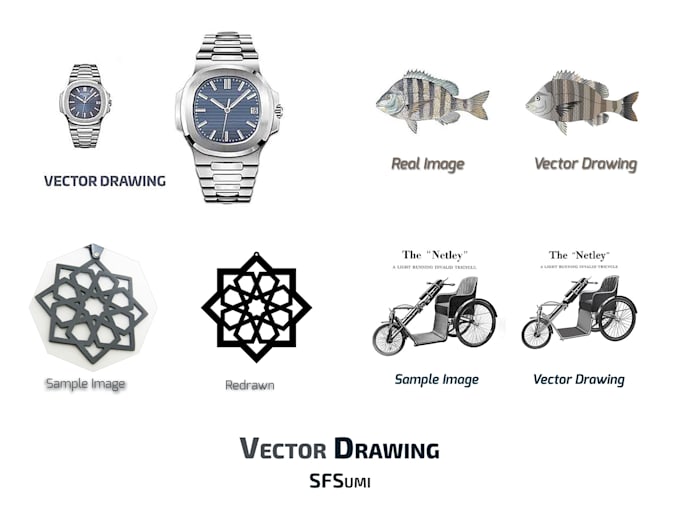 do manual vector tracing image, logo, raster to illustrator