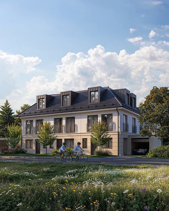 create a sketchup 3d model and an interior or exterior architecture d5 render