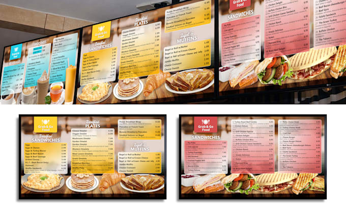 create a mouth watering digital menu design
