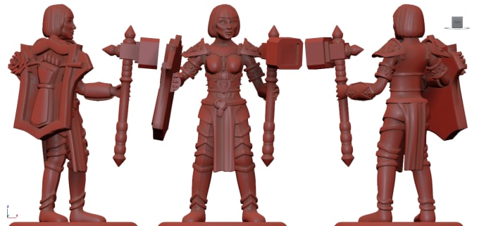 model miniature character or poses for 3d printing