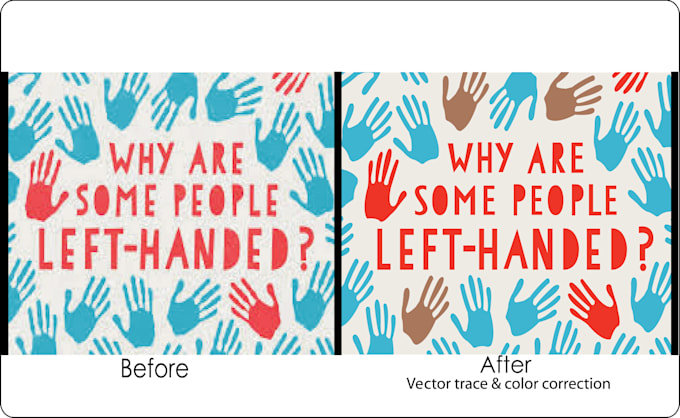 do vector tracing,color correction,