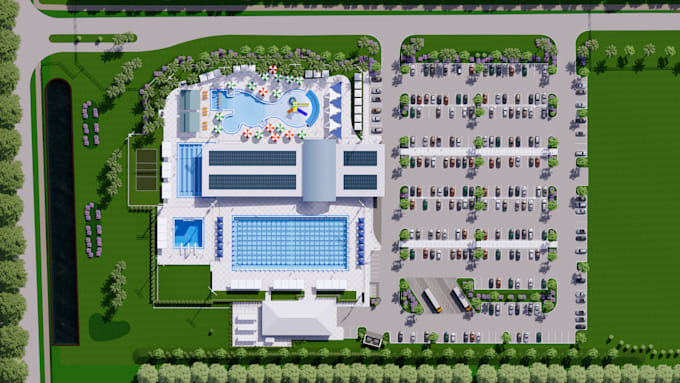 create 3d plan or site and render images from any sketches