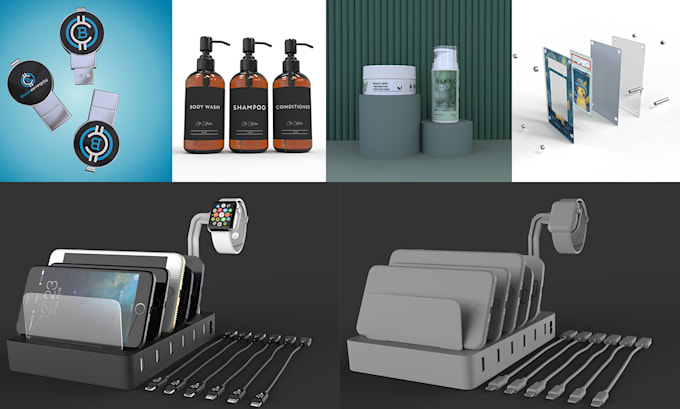 do cad 3d modeling and photorealistic product rendering