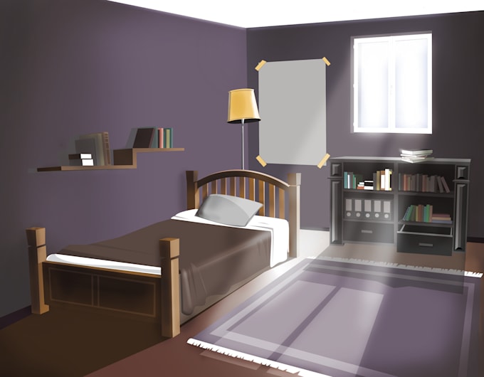 design a 2d vector cartoon background for you