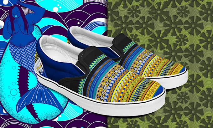create seamless ankara pattern wax dye design