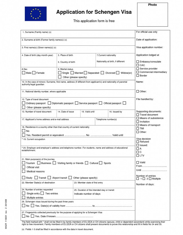 online offline visa form filling application