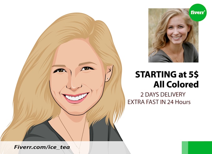 draw a professional vector cartoon avatar for your profile picture
