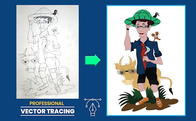 vectorize image, recreate logo or vector tracing