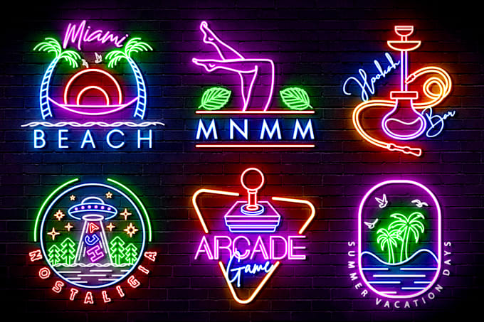 design 3 neon logo for you in just 10 hours