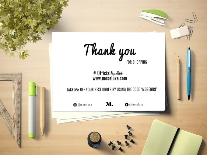 Design You A Custom Amazon Thank You Card By Ir1graphics