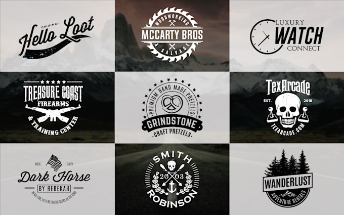 do hipster classic retro badge or vintage logo design for business and t shirts