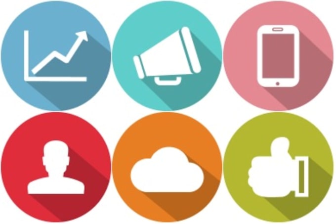 design custom flat icon set for web and app