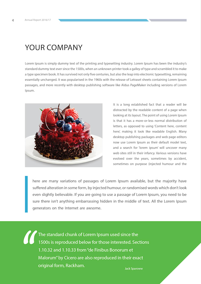 design your guidebook, annual report, business proposal