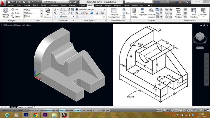 Design 2d And 3d Mechanical Parts In Autocad By Vivek8016
