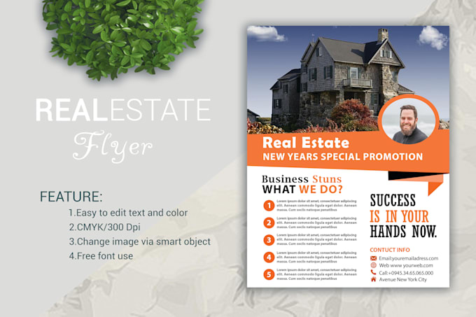 design real estate flyer design
