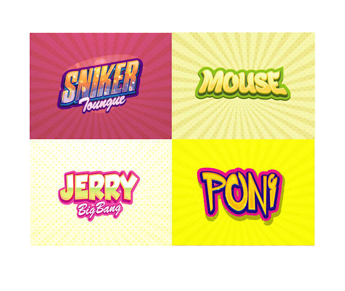 create professional game logo text 3d