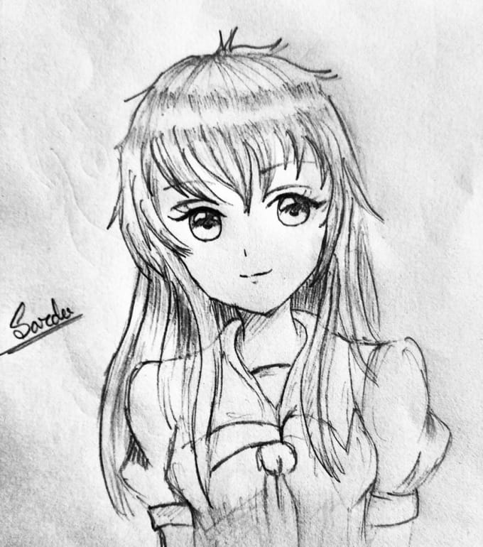 Draw You A Female Anime Character By Sadia Jalal Draw lips for manga & anime. draw you a female anime character by