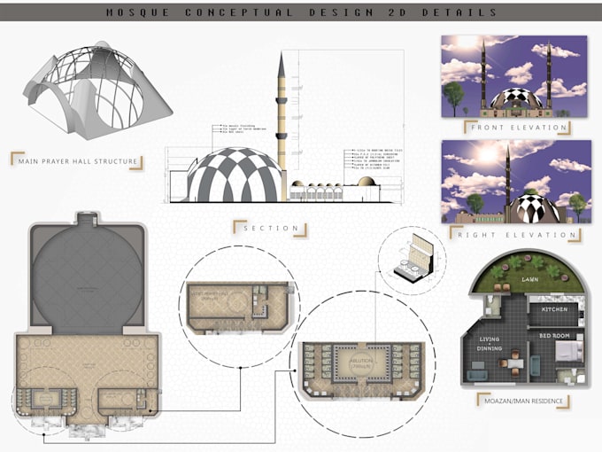 draw 2d space plan or 2d floor plan of office, house, or real estate