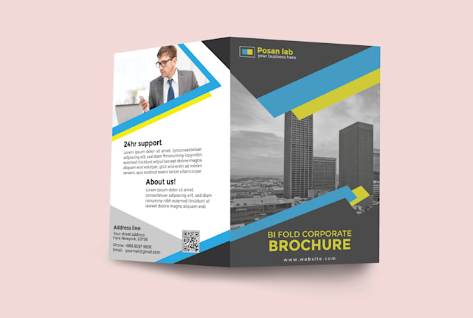 design a professional bifold or trifold brochure design