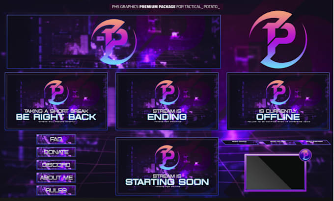 create a professional twitch overlay stream package