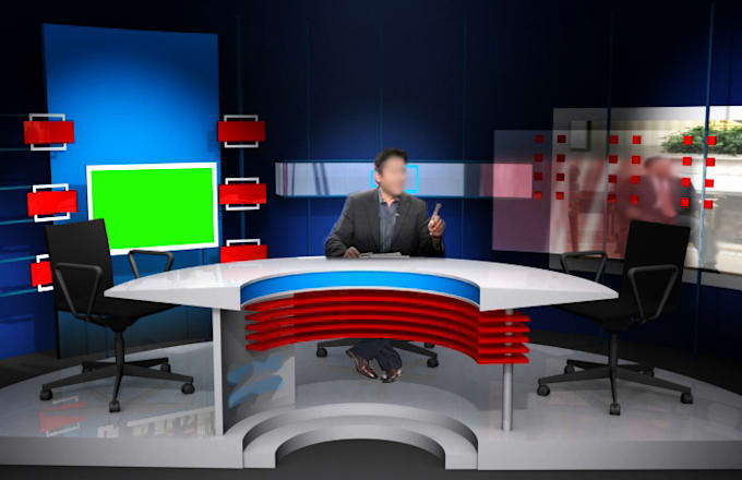 Create A Best 3d Virtual And News Studio Set By Discrete3d