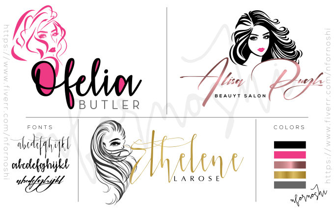 create a beautiful beauty salon logo