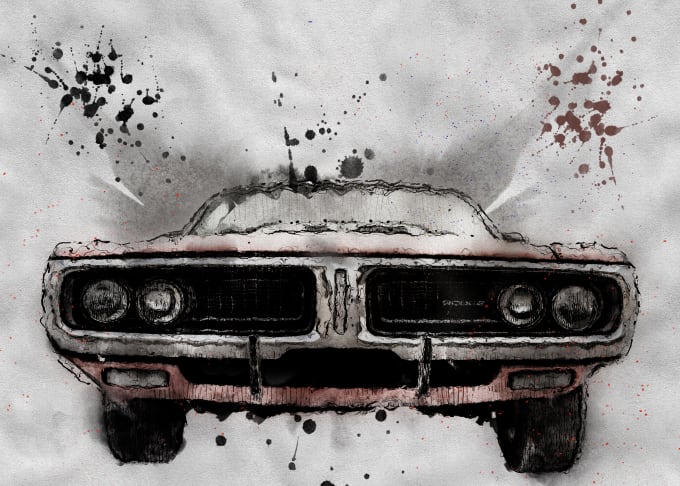 Make Your Custom Painting Drawing Sketch Of Your Car Motorcycle