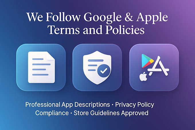 help you publish your app on play and app store with all the necessary resources