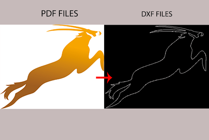 convert pdf or image to dxf files for cutting laser ,cnc,etc
