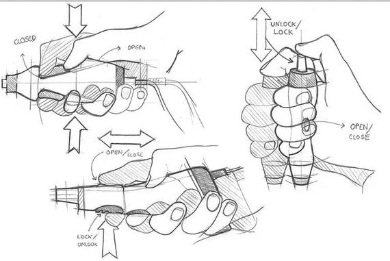 create and draw sketches of industrial design and products