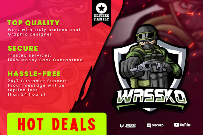 Design gaming logo for kick, twitch, mixer or channel by