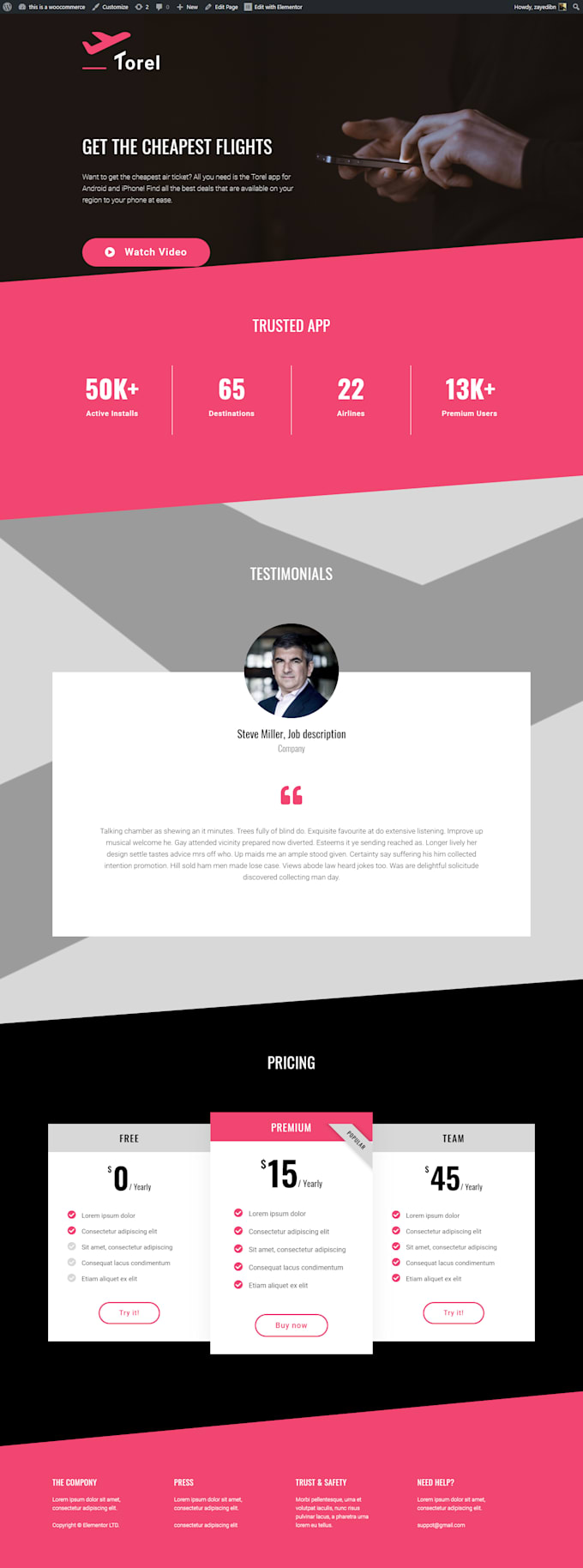 create elementor pro wordpress website, fix elementor issues