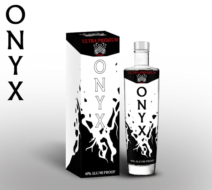 do bottle label design and packaging box, tequila, wine, gin, rum, vodka
