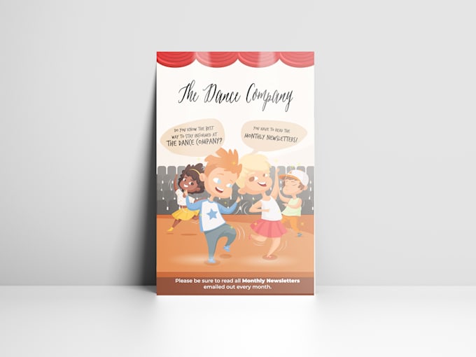 professionaly design a flyer or poster for children or kids