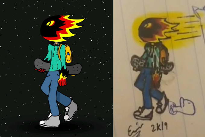 Turn Your Hand Drawn Drawings Into A Digital Drawing By Nxzyxxx