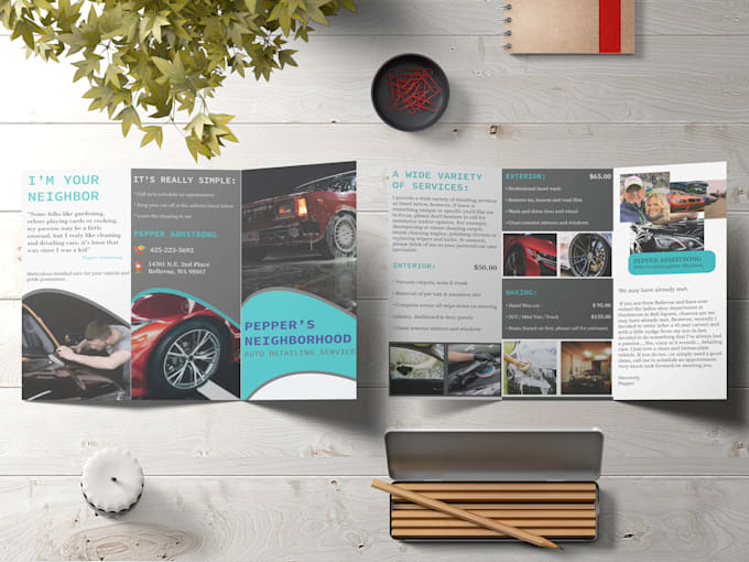 design trifold brochure,booklet,company profile etc