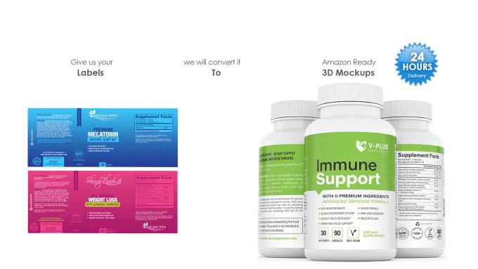 3d photo realistic supplement bottle mockup for amazon - Image 4