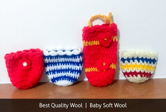 Knitted baby bottle covers clearance