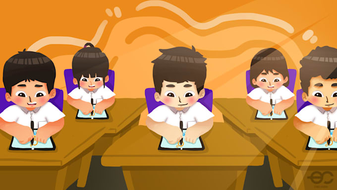 make your illustration and children illustration