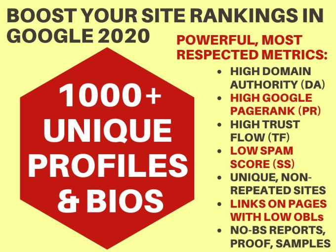 I will boost rankings w 1500 white hat profile links all unique genuine sites - Image 3