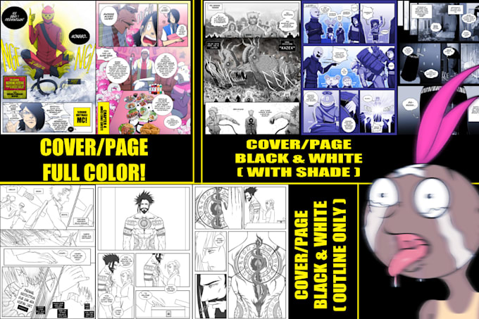 make comic books or manga and cover art in anime style