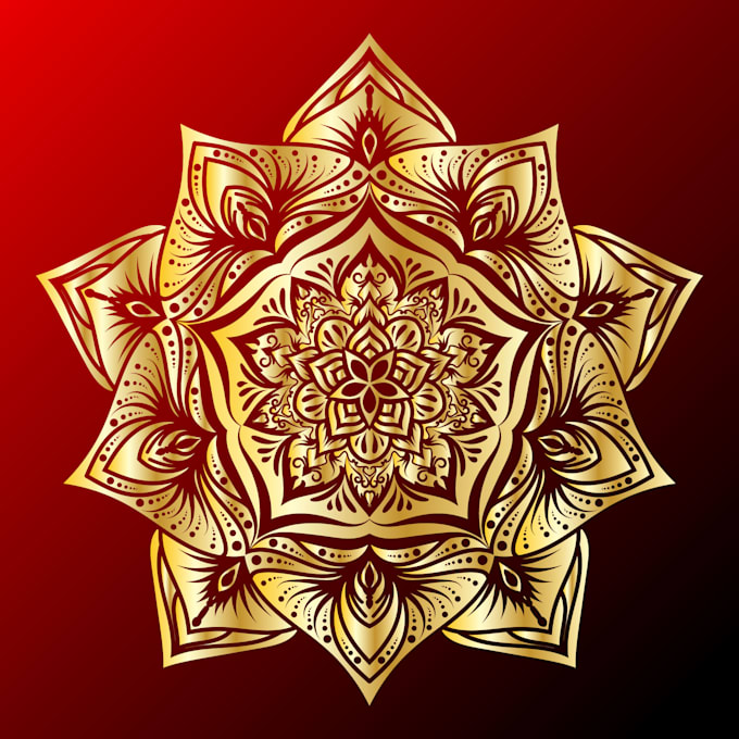 make custom mandala illustration and vector pattern