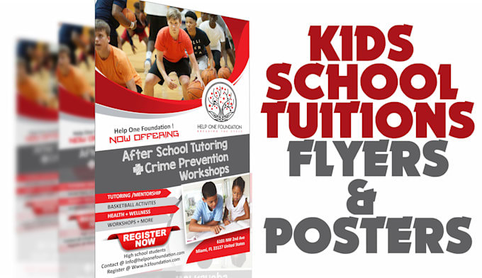 kids summer camp back to school flyer